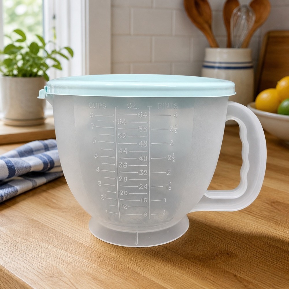 Tupperware Classic Measuring Mix N Store Pitcher Bowl With Lid 8 Cups Teal